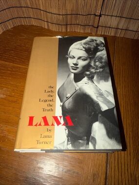 LANA by Lana Turner Hardcover Book - Red & Tan Cover